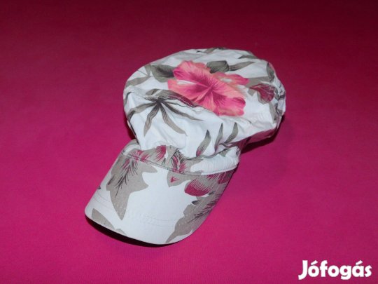 Virágmintás baseball sapka 6-8 éves kislánynak, 42-44 cm