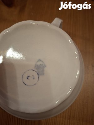 Virágmintás kávés/teáskészlet, 6 személyes, kanna + cukortartó