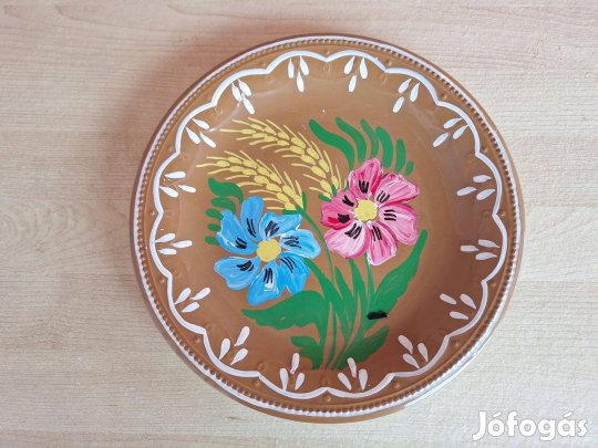 Virágmintás kerámia tányér eladó