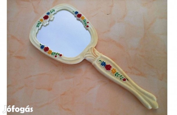 Virágmintás kézi tükör kislánynak