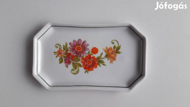 Virágmintás kis porcelán tálka hibátlan 15*9 cm