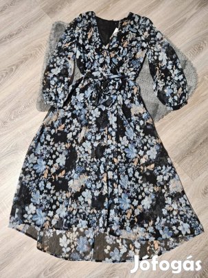 Virágmintás lenge ruha L-es 