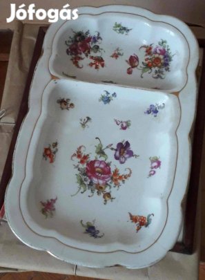 Virágmintás porcelán tálak