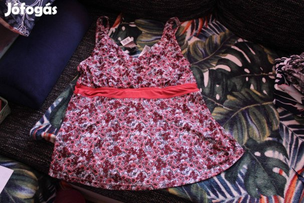 Viragmintas tankini, furdoruha also-46, felso-50, uj