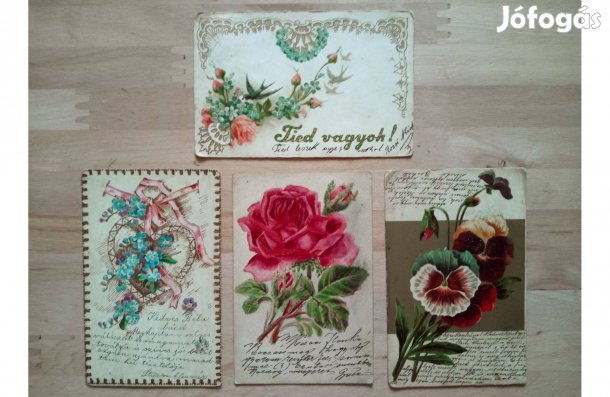 Virágos 1900-1905 képeslap