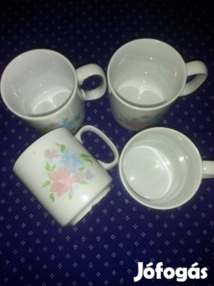 Virágos csészék bögrék 4db