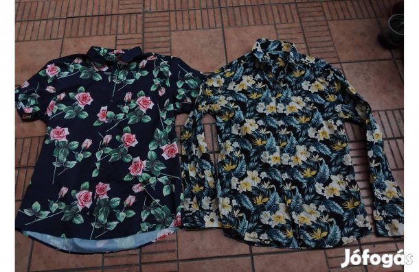 Virágos férfi ing L XL 2db
