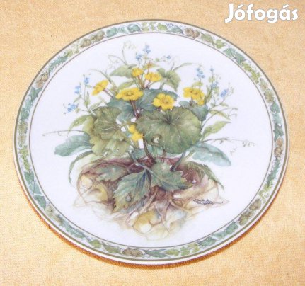 Virágos porcelán falitányér Lilien