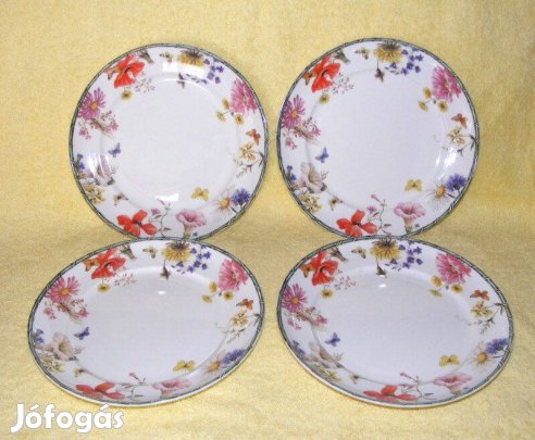 Virágos porcelán tányér Wild garden 4 db