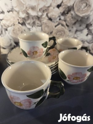 Virágos teáscsésze készlet