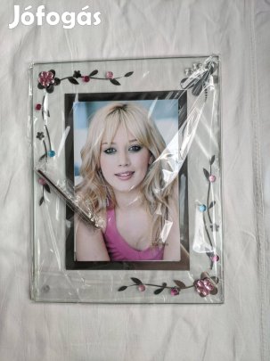 Virágos üveg képkeret