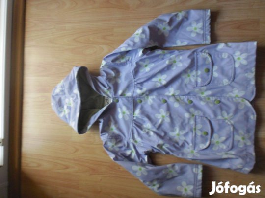 Virágos vízhatlan átmeneti kabát 6- éves kislányra