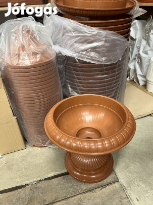 Virágtál, virág, tál, görög, műanyag, cserép 