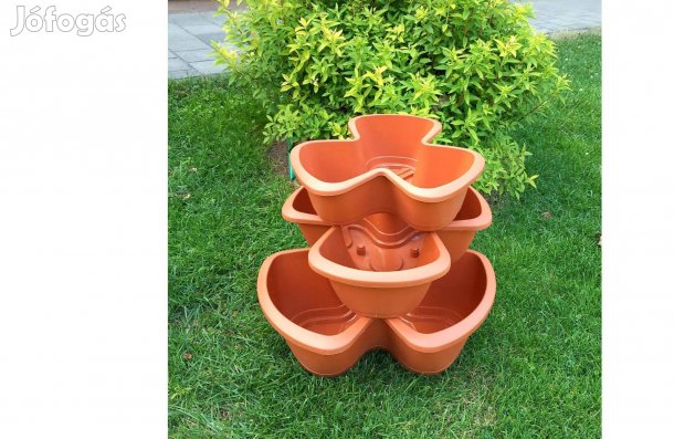 Virágtartó, - cserép, 3-szintes, erős műanyag, Prosperplast Respana