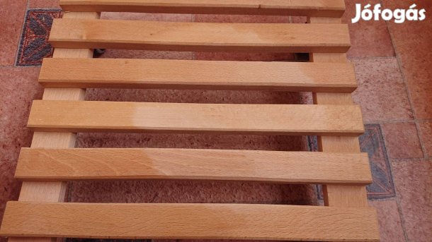 Virágtartó gurulós, görgős, négyszögletes, bükk, 35 x 35 cm, használt