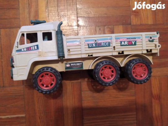 Visszahúzós/ lendkerekes játék katonai/terep teherautó (U.N. Force / A