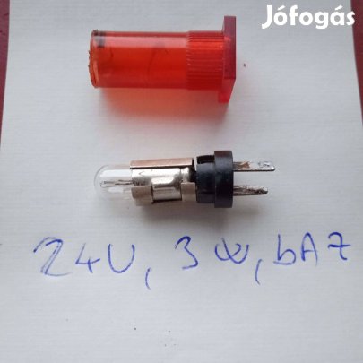 Visszajelző izzó 24 V , 3 W-os , bA 7-es , használt
