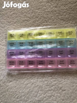 Vitamin és gyógyszertároló, adagoló - 7 napos, napszakokra bontva