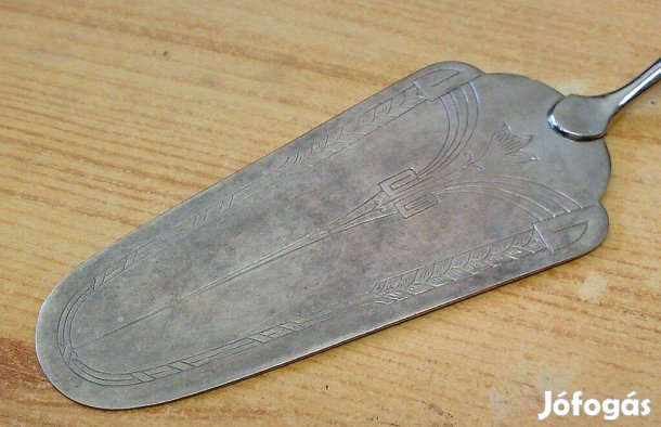 Vitange ezüstözött tortalapát csont nyéllel. Retro konyhába