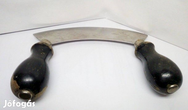 Vitange kétnyelű saláta, vagy zöldség daraboló kés, lakkozott fa