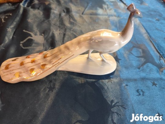 Vitange páva porcelán 