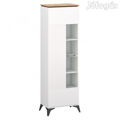 Vitrin, fehér/evoke tölgy, VELIS 1D