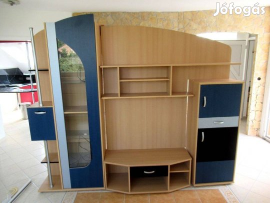 Vitrines szekrény üveg polc TV állvány szekrénysor 250cm