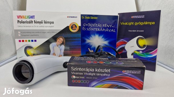 Vivamax Vivalight bioptron lámpa színterápia készlettel
