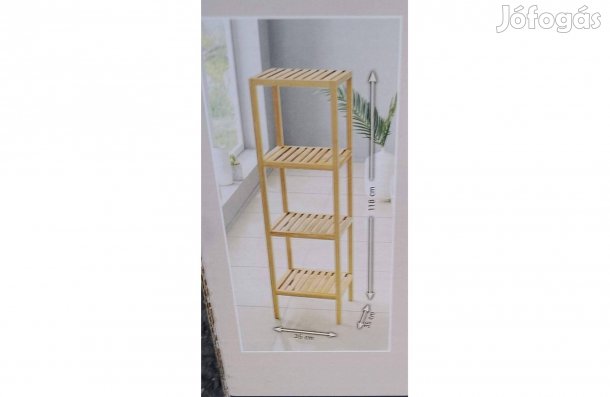 Vízálló akác polc 118C35X35 CM kiváló minőség,tartós elegáns darab