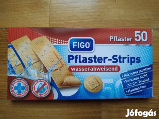 Vízálló sebtapasz 50 db-os többféle méretben és formában új, bontatlan