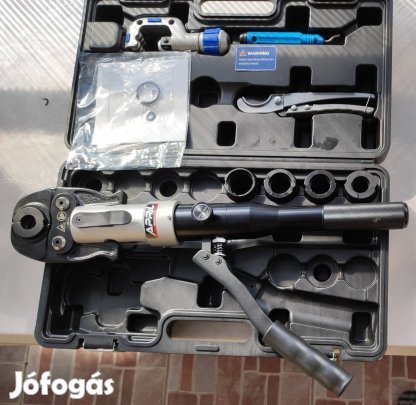 Vízhez,gázhoz press gép,idom prés,cső roppantó,fitting prés