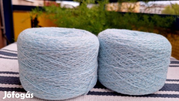 Vízkék gyapjús fonal 220 gr