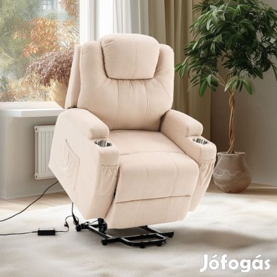 Vízlepergető szövettel felállást segítő relax elektromos fotelágy