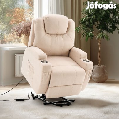 Vízlepergető szövettel felállást segítő relax elektromos fotelágy
