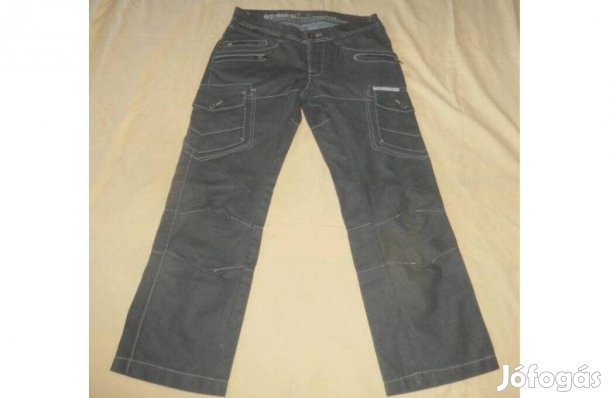 Vizlepergetős bőrhatású gombos férfi nadrág Ripstop W30 L30 db: 81 cm