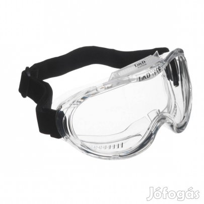 Víztiszta Páramentes védőszemüveg gumipántos indirekt szellőzés