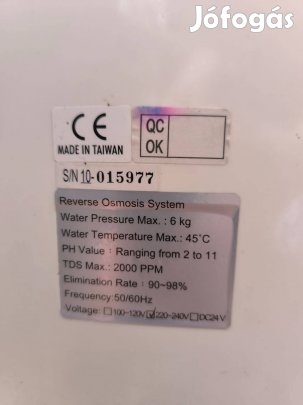 Víztisztító alkatrésznek