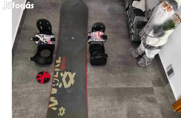 Völkl snowboard 160 cm, újszerű apo team kötéssel, Budapesten