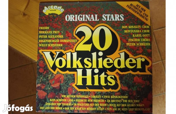 Volkslieder hits Osztrák autentikus népzene bakelit hanglemez eladó