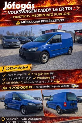 Volkswagen Caddy 1.6 CD TDI Premier Áfa nélkül....