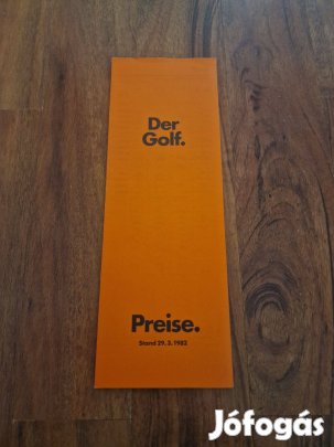 Volkswagen Golf 1 Gyári Árlista 1982