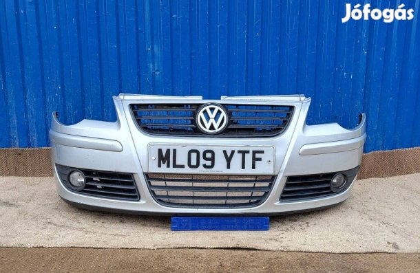 Volkswagen Polo 9N IV 4 2005- gyári 6Q0807221C első lökhárító ezüst