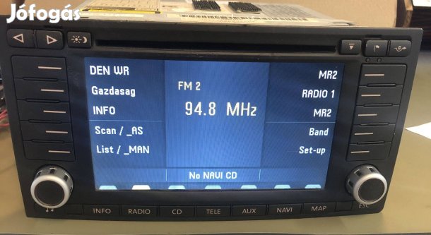 Volkswagen VW gyári RNS MFD2 CD rádió navigációs fejegység
