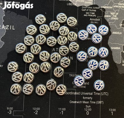 Volkswagen VW kulcs jel embléma logó felirat fekete kék