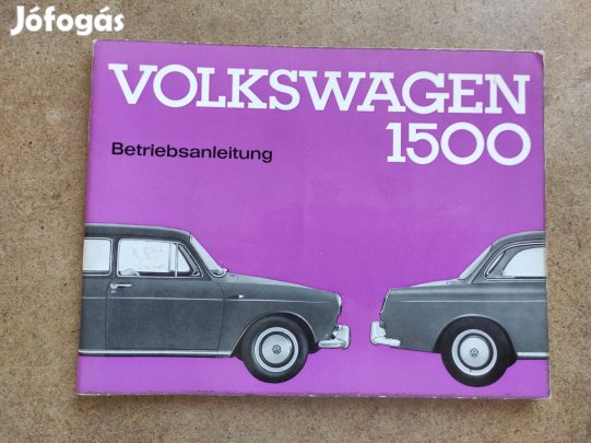Volkswagen Vw. Typ.3, 1500 kezelési karbantartási utasítás. 1962-