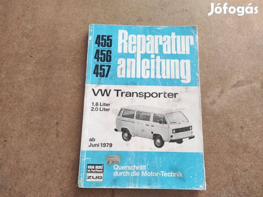 Volkswagen Vw. transporter 1,6 és 2,0 javítási karbantartási. 1979