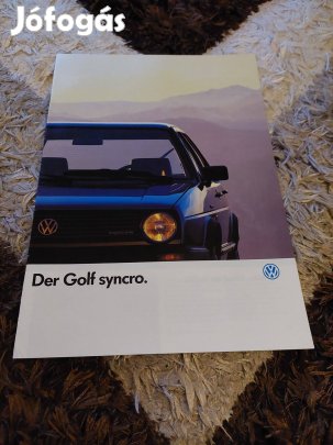 Volkswagen golf 2 syncro prospektus katalógus