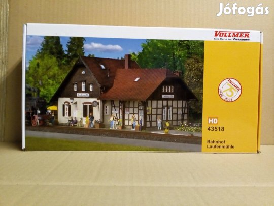 Vollmer 43518 Laufenmühle vasútállomás modell építőkészlet H0