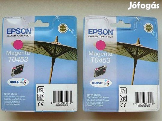 Vörös Epson T0453 eredet tintapatron ; epson 453 eredeti = 2540.-Ft