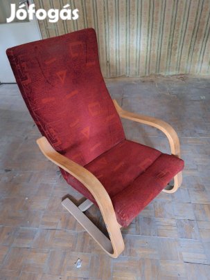 Vörös bársony relax szék
